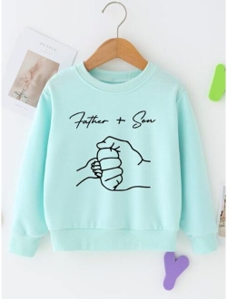 Toddler Boys Figure & Letter Graphic Sweatshirt