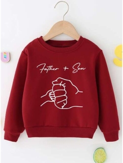 Toddler Boys Figure & Letter Graphic Sweatshirt