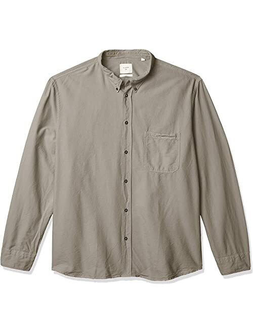 billy reid Men's Standard Fit Selvedge Pocket Button Down Shirt