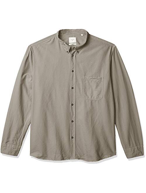 billy reid Men's Standard Fit Selvedge Pocket Button Down Shirt