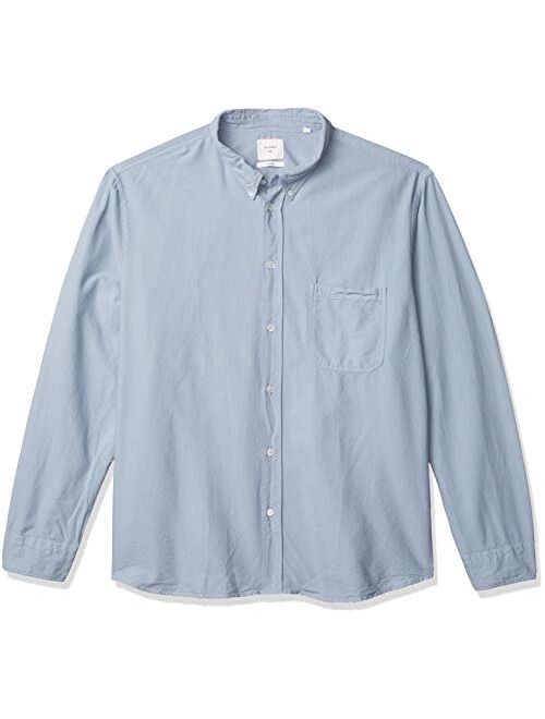 billy reid Men's Standard Fit Selvedge Pocket Button Down Shirt