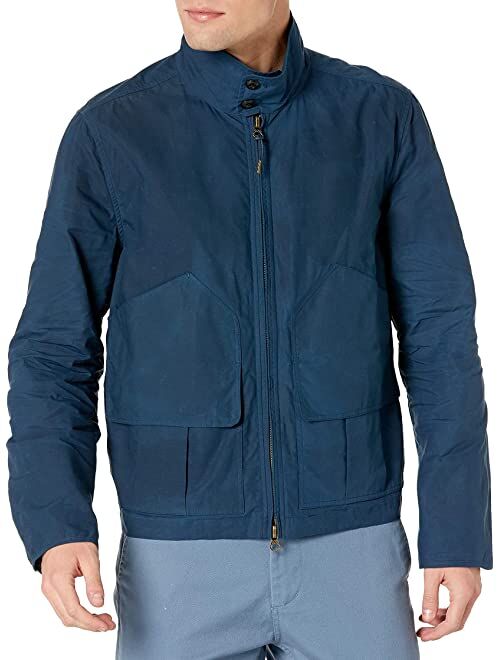 billy reid Men's Lightweight Water Resistant Waxed Cotton Windbreaker