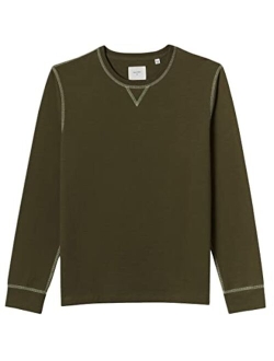 Men's Contrast Stitch Crew Neck