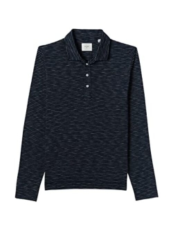 Men's L/S Slub Stripe Polo