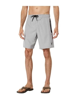 Zipper Logo 19" Elastic Waist Boardshorts