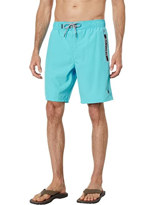 Spyder Zipper Logo 19" Elastic Waist Boardshorts