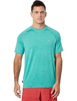 Cationic Heather Short Sleeve Raglan Rashguard