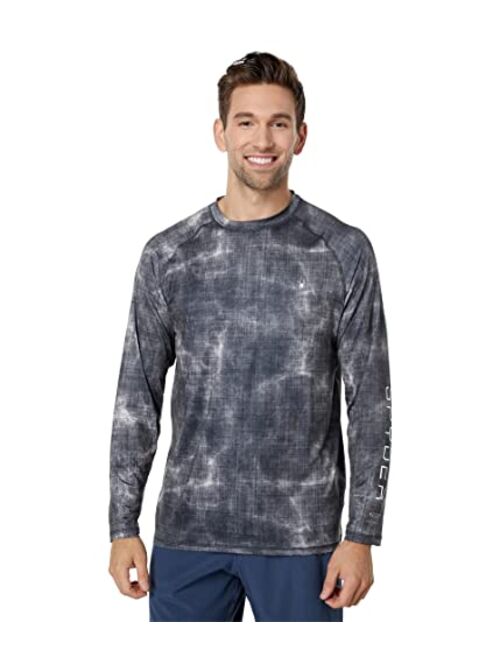 Spyder Faded Cross Hatch Long Sleeve Raglan Rashguard