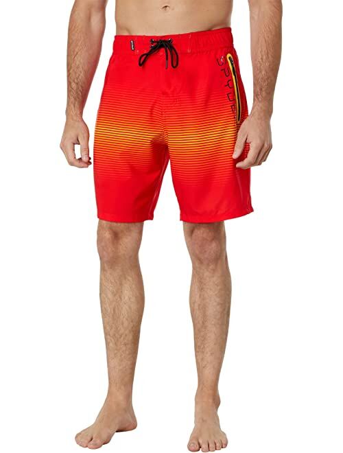 Spyder Double Ombre Stripes 19" Elastic Waist Boardshorts