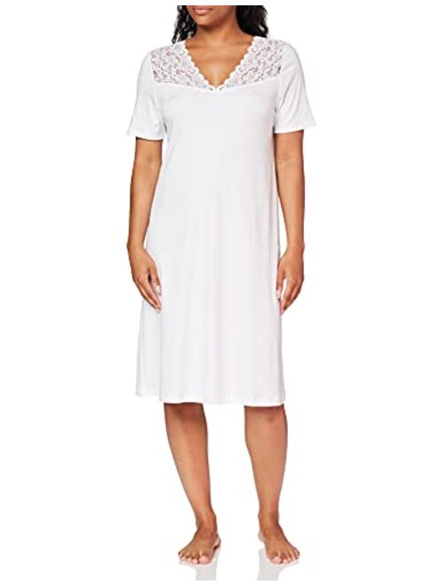 HANRO Women's Moments Short Sleeve Gown