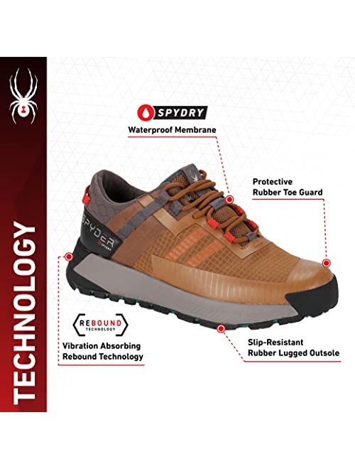 Spyder Mens Blackburn Hiking Shoe, Waterproof, Increased Traction