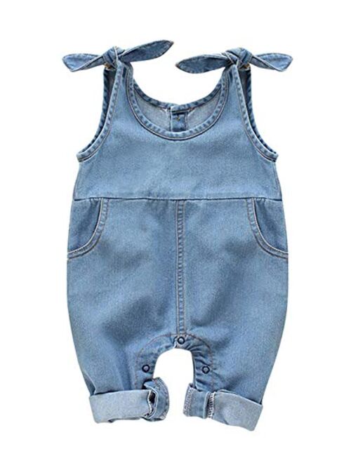 LAPA Baby Boy Girls Outfit Infant Denim Romper Jumpsuit Newborn Jeans Overalls