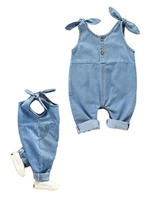 LAPA Baby Boy Girls Outfit Infant Denim Romper Jumpsuit Newborn Jeans Overalls