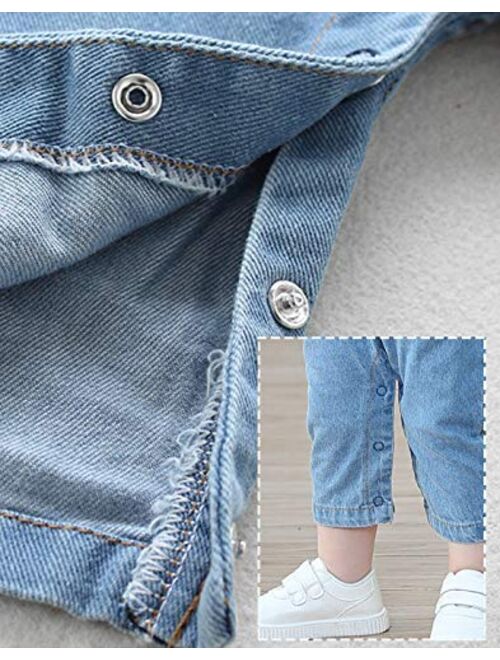 LAPA Baby Boy Girls Outfit Infant Denim Romper Jumpsuit Newborn Jeans Overalls