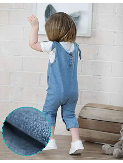 LAPA Baby Boy Girls Outfit Infant Denim Romper Jumpsuit Newborn Jeans Overalls