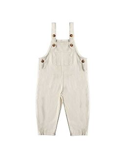 JWWN Kids Relaxed Fit Denim Bib Overalls Little Big Boys Girls Soft Cotton Jean Pants 3-8Years