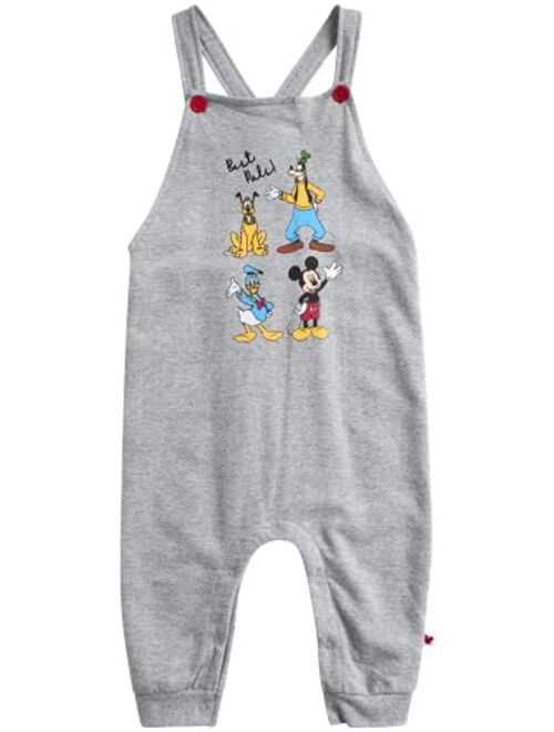 Disney Baby Boys' Mickey Mouse Overall Set - 2 Piece Romper and Long Sleeve Shirt Set