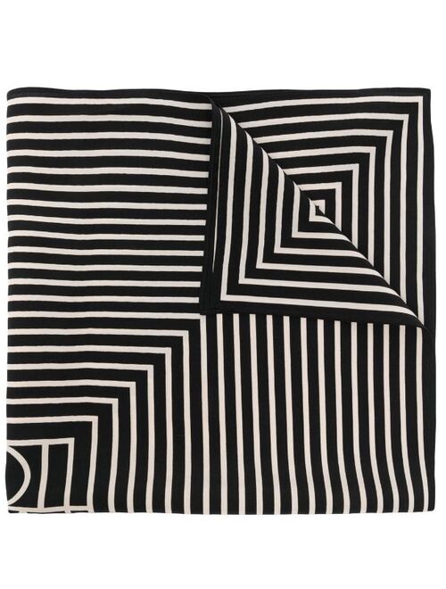 Toteme monogram-print silk scarf