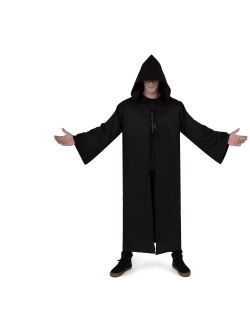 Men Cloak Costume Hooded Robe Cape for Adult Halloween Dress Up Party, Cosplay Party-XXL