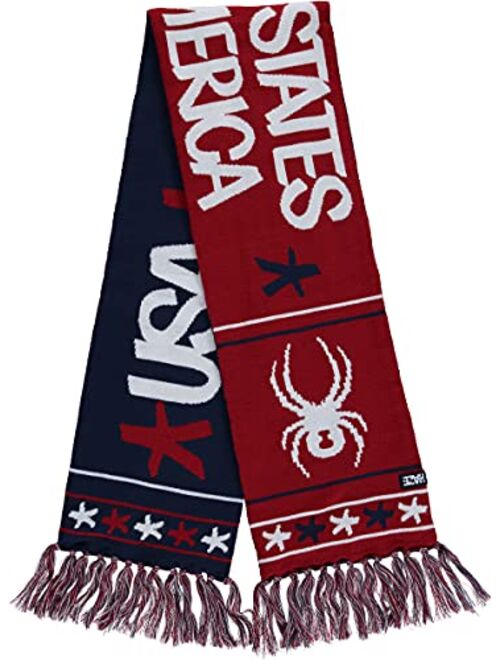 Spyder Men's Standard USA Knit Scarf, Olympic Blue, ONE Size