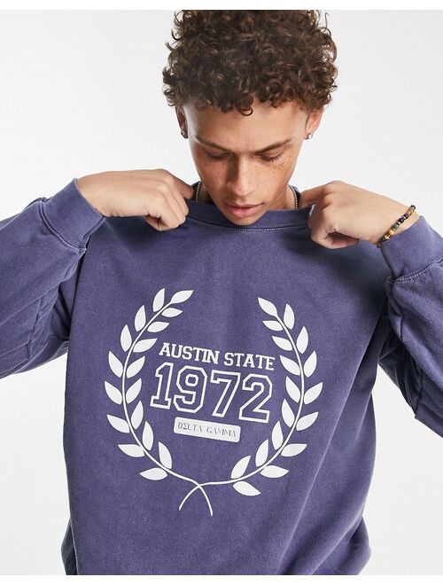 New Look Austin sweatshirt in dark blue