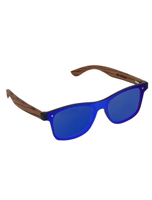 ATX OPTICAL XXL Mens Extra Large Wooden Wayfinder Polarized Sunglasses for Big Wide Heads 155mm