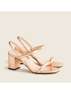 Lucie slingback block-heel sandals in leather