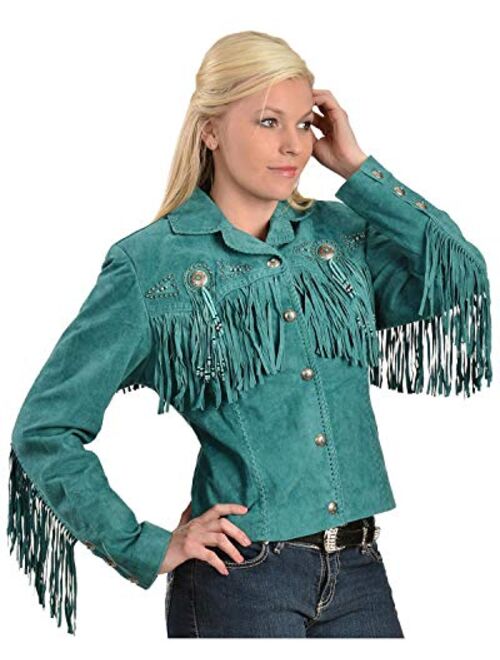 Scully Women's Suede Leather Fringe Jacket Plus - L152-27-Plus