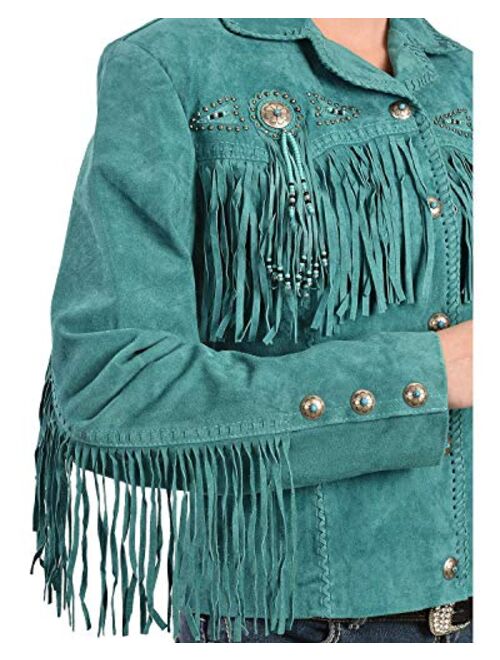 Scully Women's Suede Leather Fringe Jacket Plus - L152-27-Plus