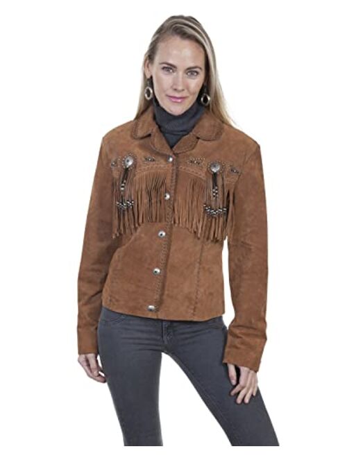 Scully Women's Suede Leather Fringe Jacket Plus - L152-27-Plus