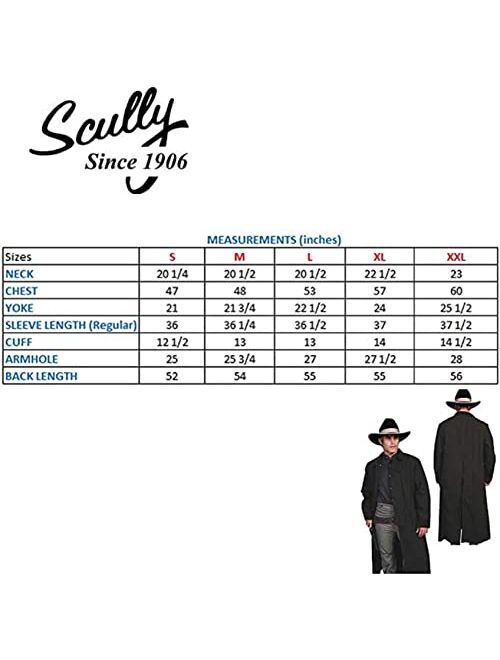 Scully Rangewear Men's Long Canvas Duster