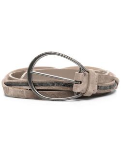 Brunello Cucinelli beaded twist leather belt