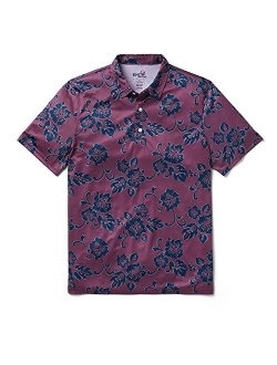 Reyn Spooner Brrr Hawaiian Print Aloha Performance Polo