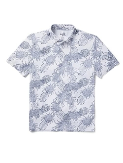 Reyn Spooner Brrr Hawaiian Print Aloha Performance Polo