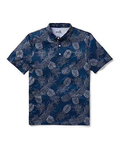 Reyn Spooner Brrr Hawaiian Print Aloha Performance Polo