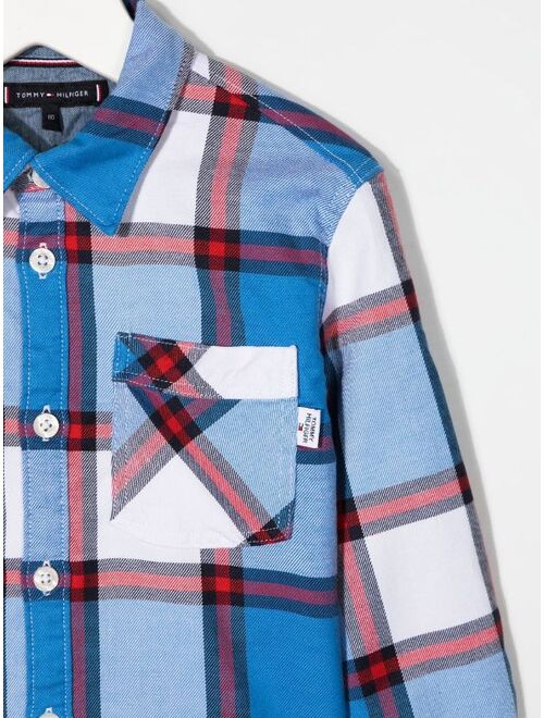 Tommy Hilfiger Junior checked long-sleeve shirt