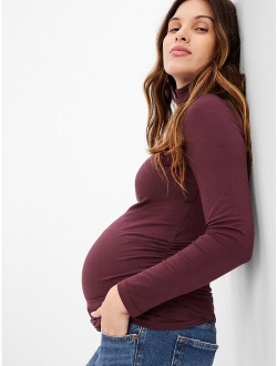 Maternity Lenzing Modal Funnel-Neck T-Shirt