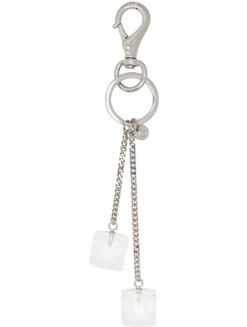 MM6 MAISON MARGIELA Silver & White Dice Keychain