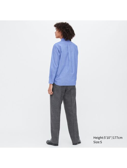 Uniqlo Cotton Pintuck Long-Sleeve Shirt (Ines de la Fressange)