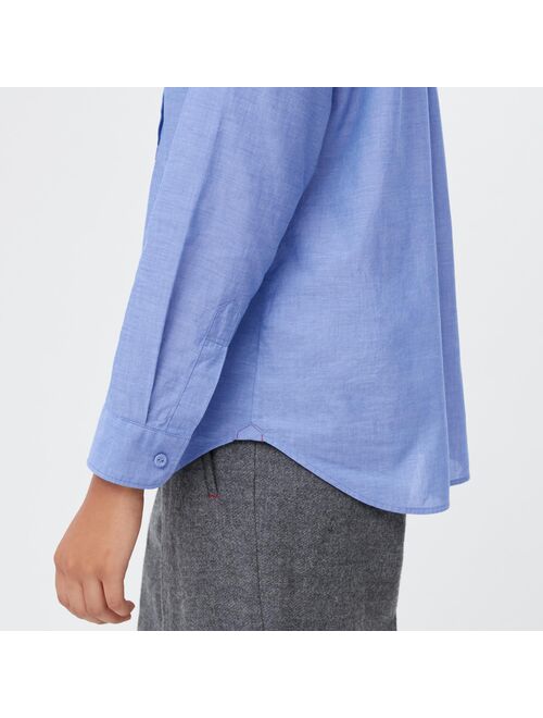 Uniqlo Cotton Pintuck Long-Sleeve Shirt (Ines de la Fressange)