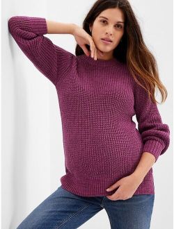 Maternity Shaker-Stitch Sweater