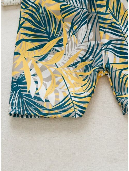 Shein Toddler Boys Tropical Print Shorts