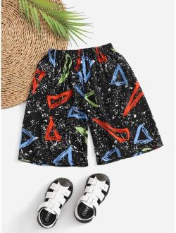 Boys Allover Print Shorts