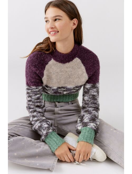 Urban Outfitters UO Avril Cropped Mock Neck Sweater