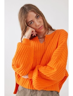 Allie Notch Neck Pullover Sweater