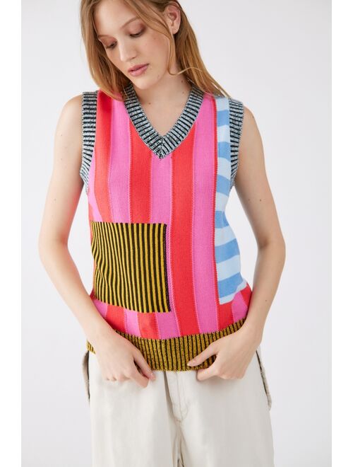 KkCo Studio Mixed Media Sweater Vest