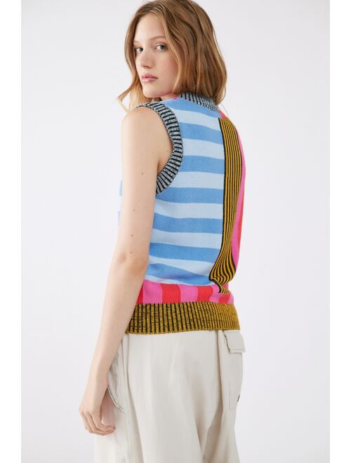 KkCo Studio Mixed Media Sweater Vest