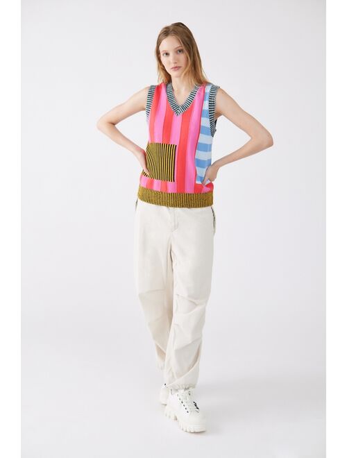 KkCo Studio Mixed Media Sweater Vest