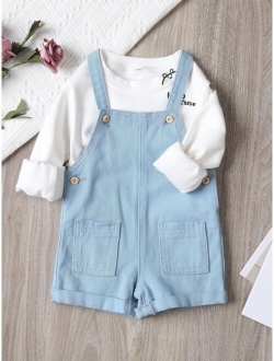 Baby Pocket Patched Denim Romper