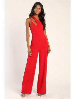 Chic Credentials Black Sleeveless Asymmetrical Wide Leg Jumpsuit